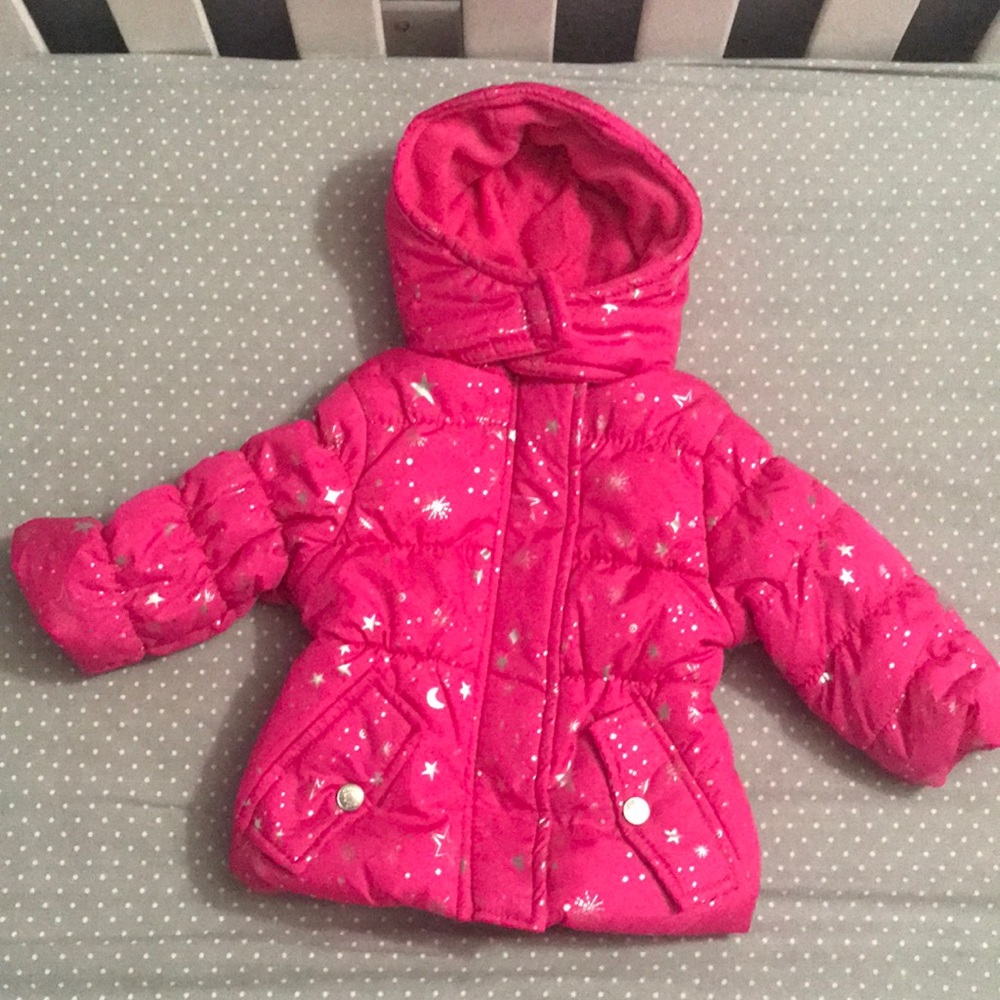 Hot pink lined rain coat